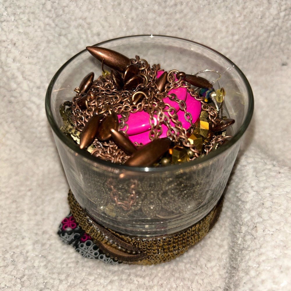 Mixed Metals mystery Jewelry Jar